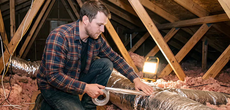 Attic Duct Sealing and Insulation in Union City